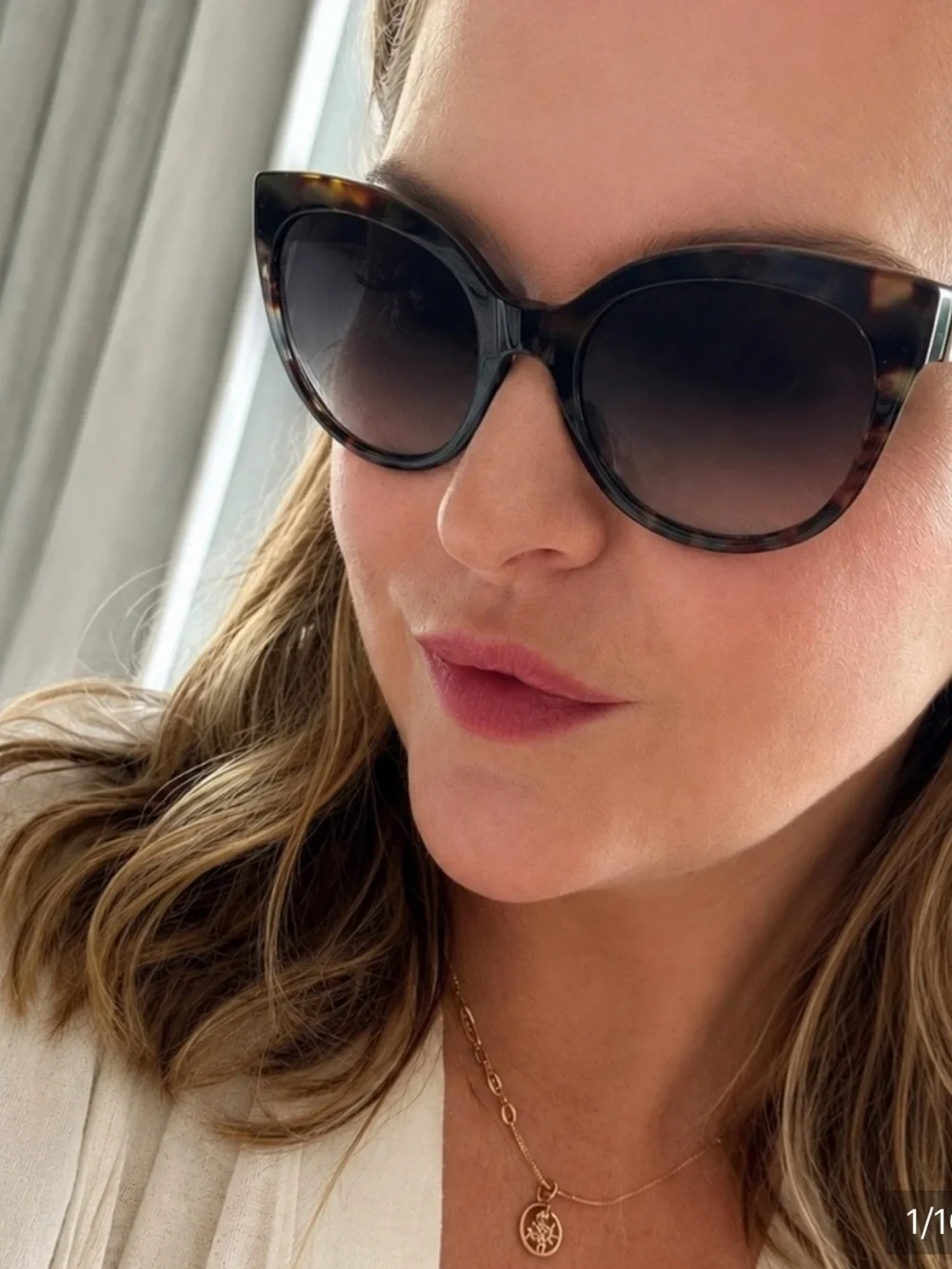 Burberry Cat Eye Sunglasses | Made in Italy | Black Tortoiseshell Blue Grad